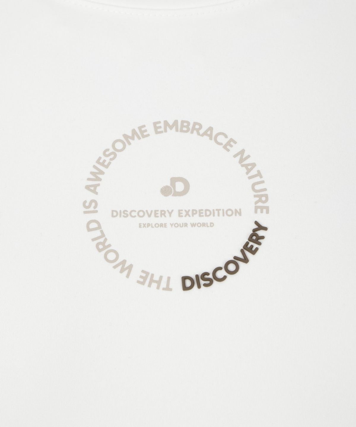 디스커버리 익스페디션(DISCOVERY EXPEDITION) 여성 세미크롭 기능성 긴팔티 (CREAM)