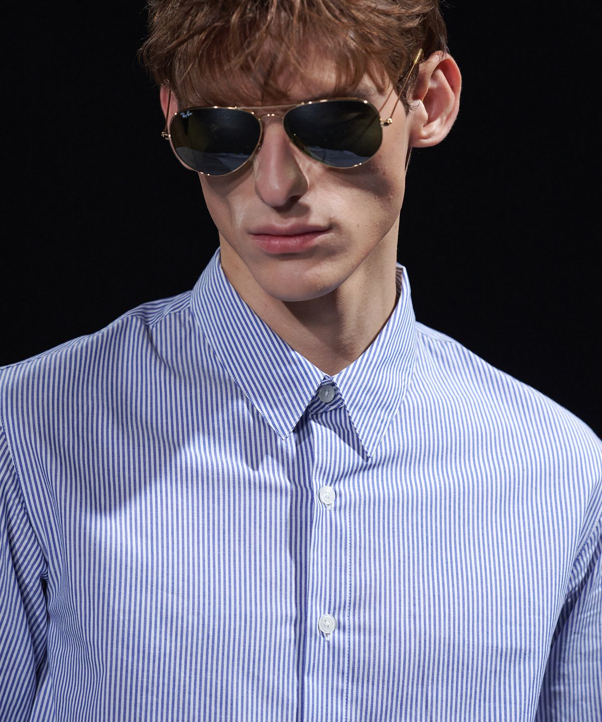 테이크이지(TAKEASY) [DMD] CORE SF SHIRT - Blue Stripe