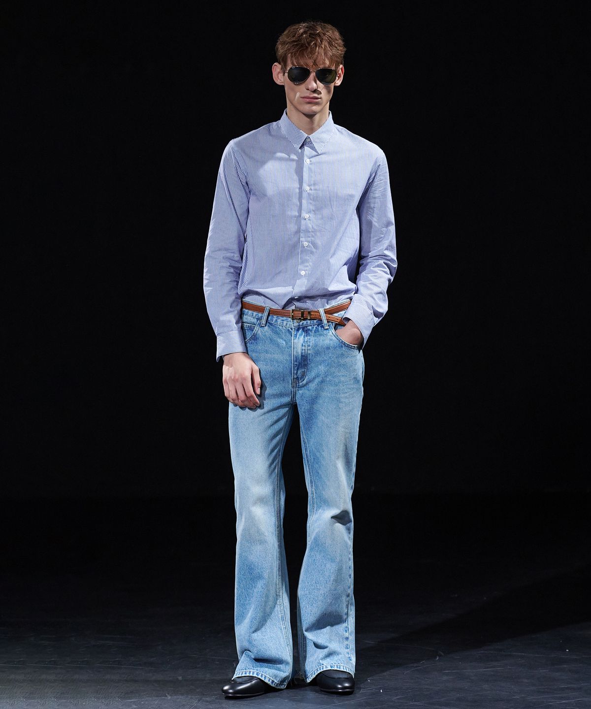 테이크이지(TAKEASY) [DMD] CORE SF SHIRT - Blue Stripe