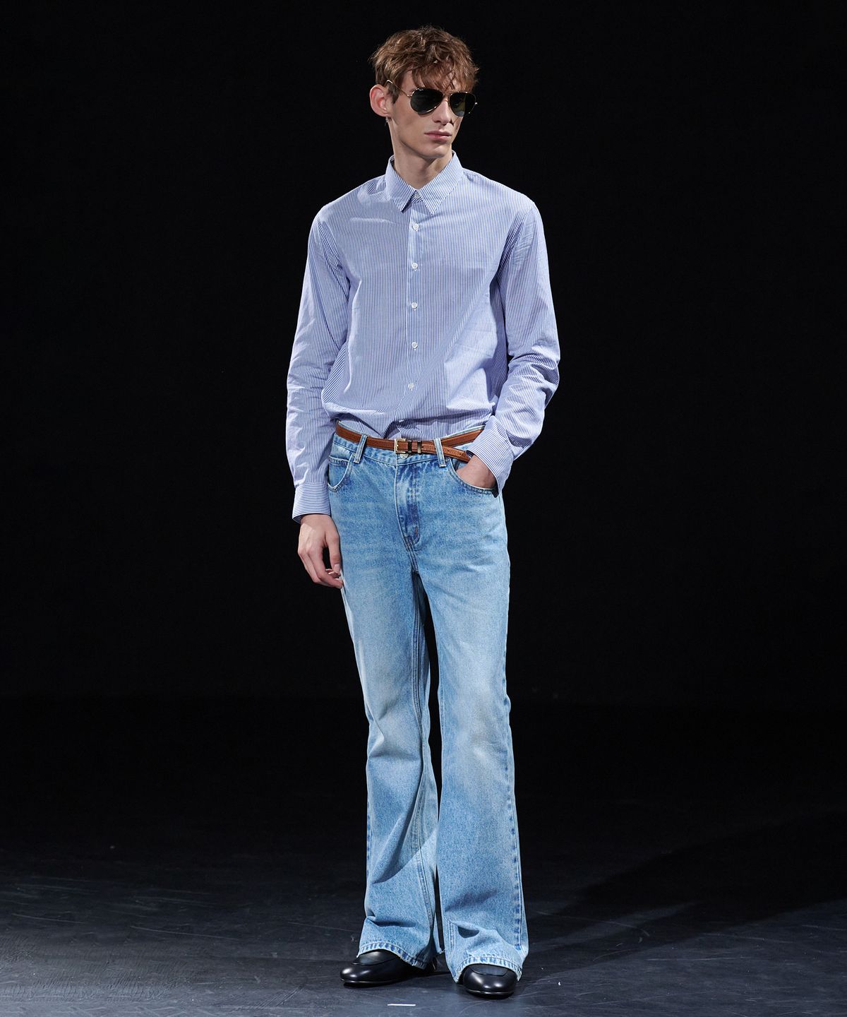 테이크이지(TAKEASY) [DMD] CORE SF SHIRT - Blue Stripe
