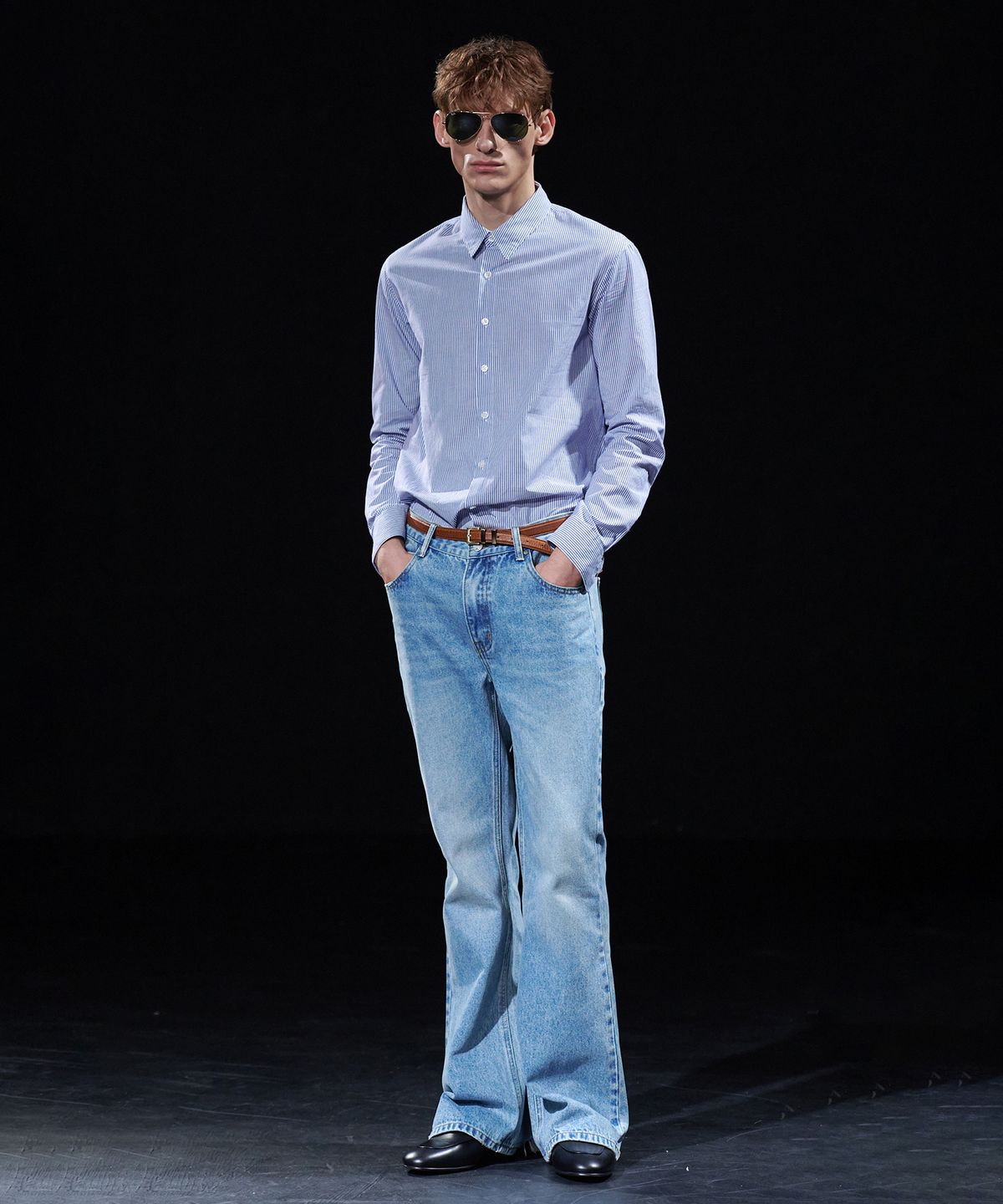 테이크이지(TAKEASY) [DMD] CORE SF SHIRT - Blue Stripe