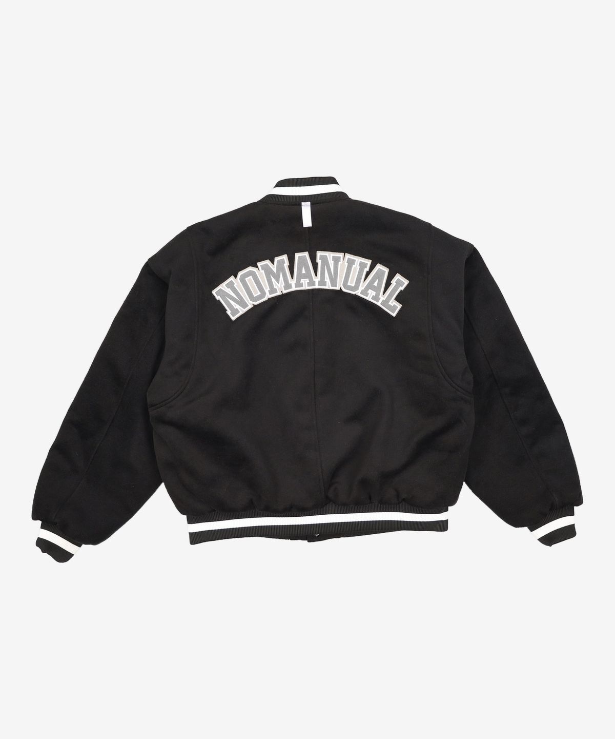 노매뉴얼(NOMANUAL) TAYLOR VARSITY JACKET - BLACK 100