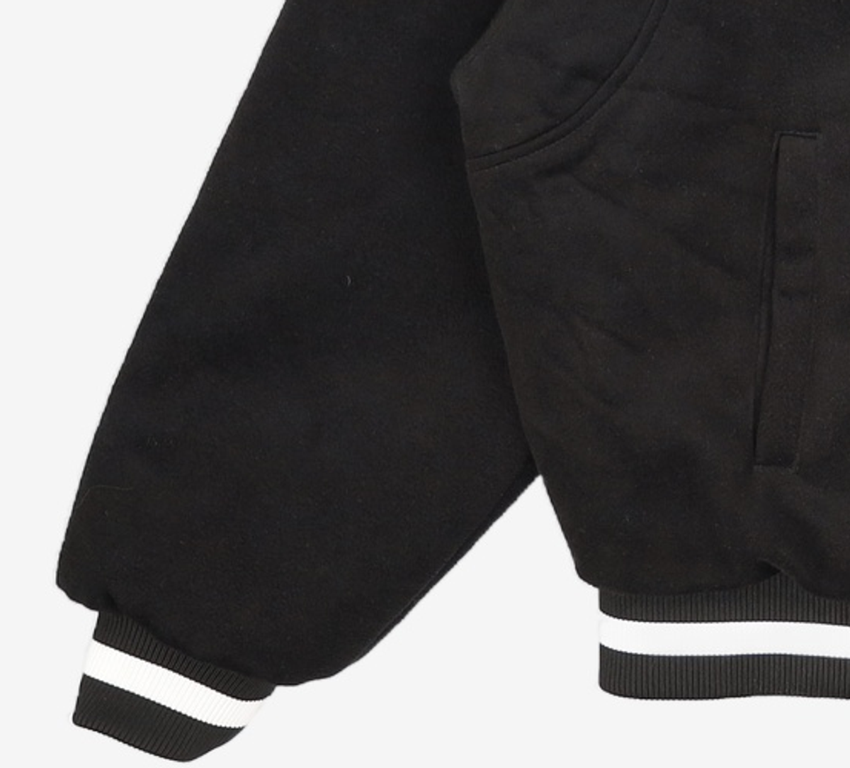 노매뉴얼(NOMANUAL) TAYLOR VARSITY JACKET - BLACK 100