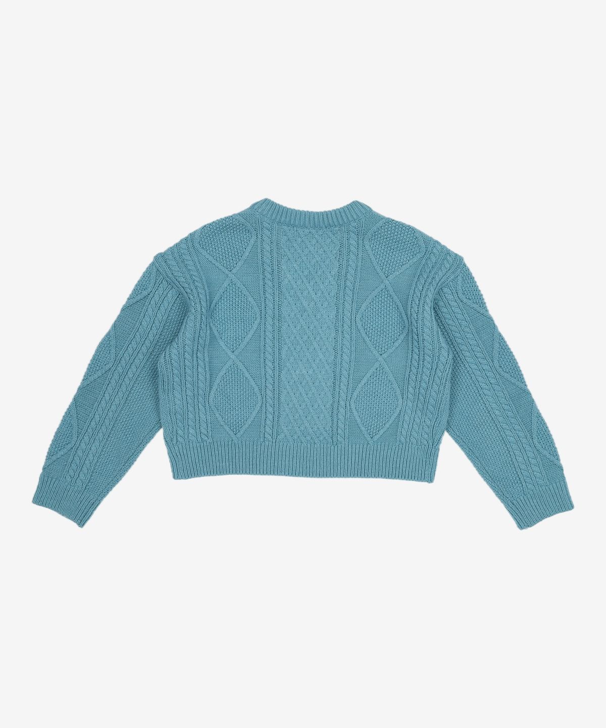 미쏘(MIXXO) V넥 크롭 케이블 스웨터 MIWKABT37T S