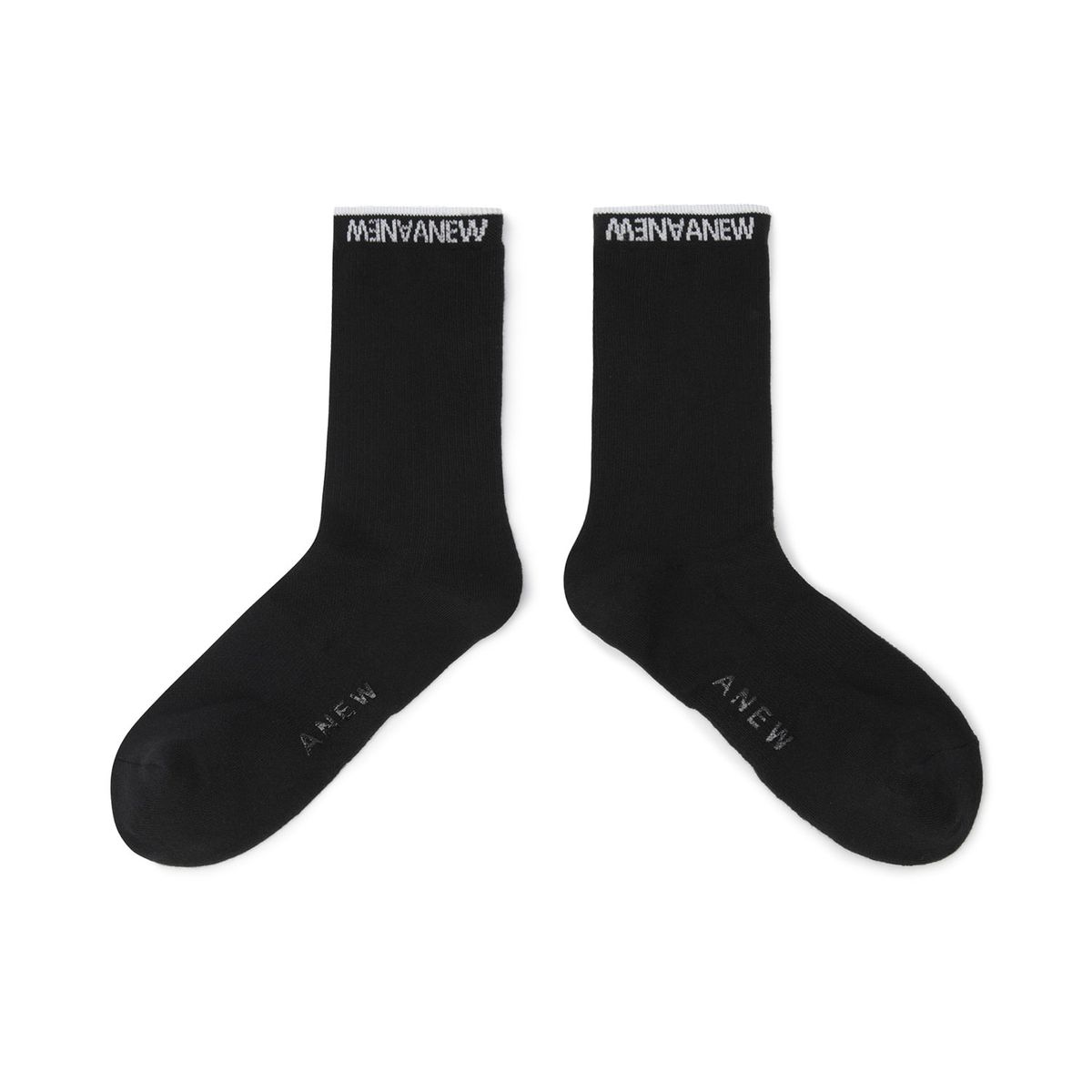 어뉴골프(ANEW GOLF) MEN BASIC MIDDLE SOCKS_BK