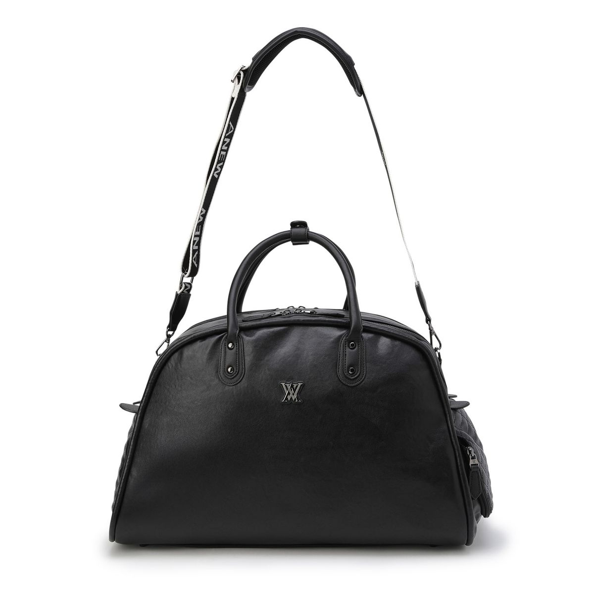 어뉴골프(ANEW GOLF) UNI VINTAGE LEATHER BOSTON BAG_BK