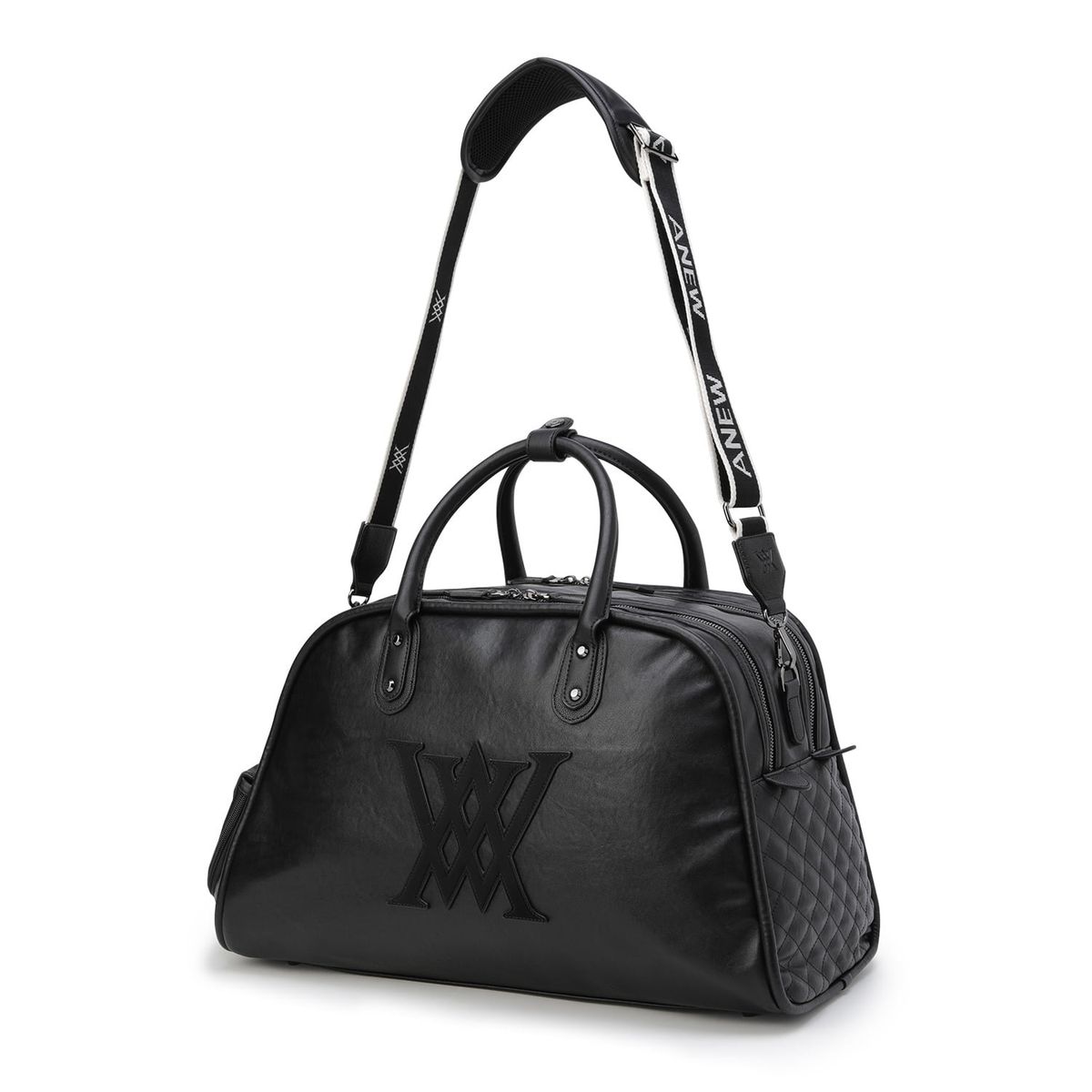 어뉴골프(ANEW GOLF) UNI VINTAGE LEATHER BOSTON BAG_BK