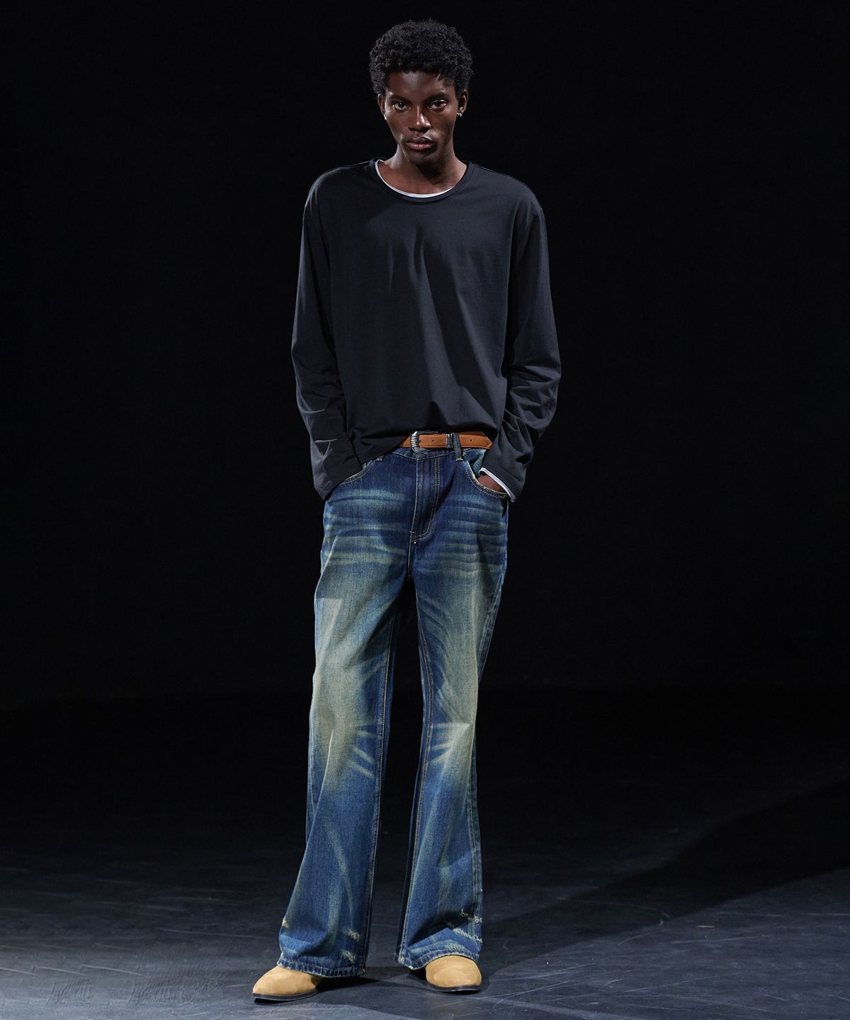 테이크이지(TAKEASY) [DMD] PORTA Flare Denim - Vintage Blue