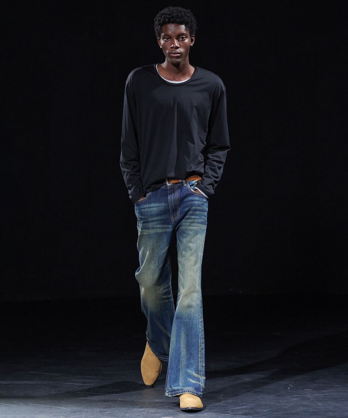 테이크이지(TAKEASY) [DMD] PORTA Flare Denim - Vintage Blue