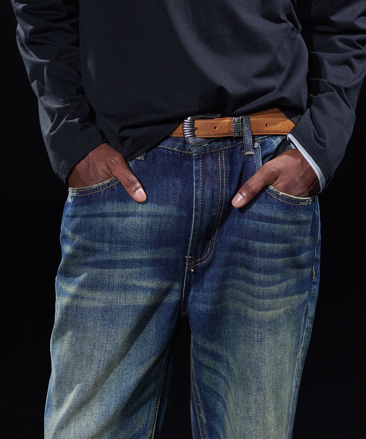테이크이지(TAKEASY) [DMD] PORTA Flare Denim - Vintage Blue