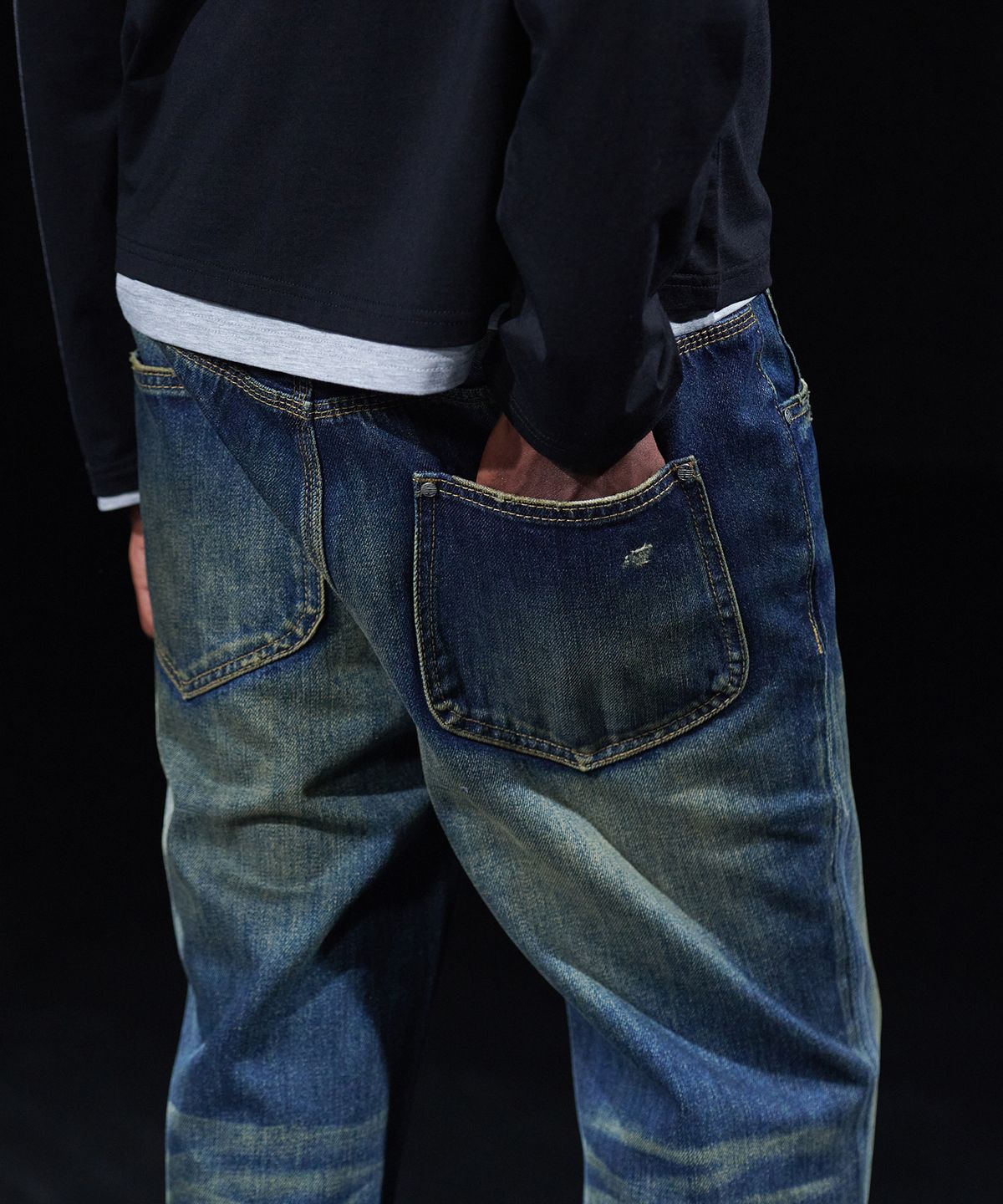 테이크이지(TAKEASY) [DMD] PORTA Flare Denim - Vintage Blue