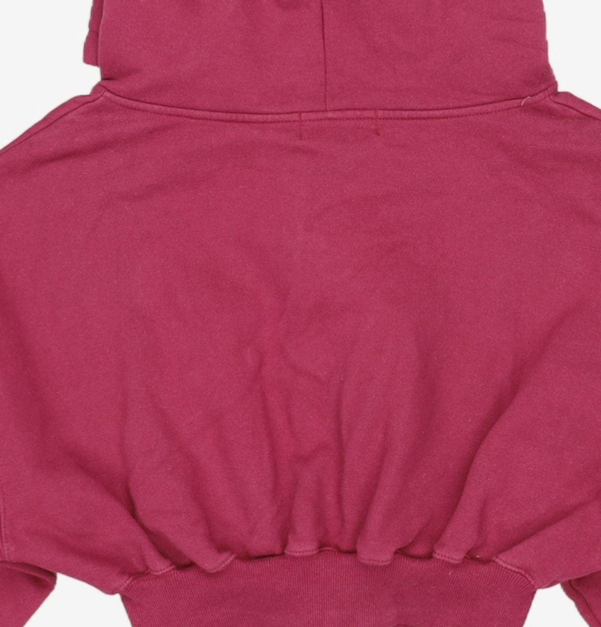 우알롱(WOOALONG) (기모)Signature crop hood zip-up - WINE XS