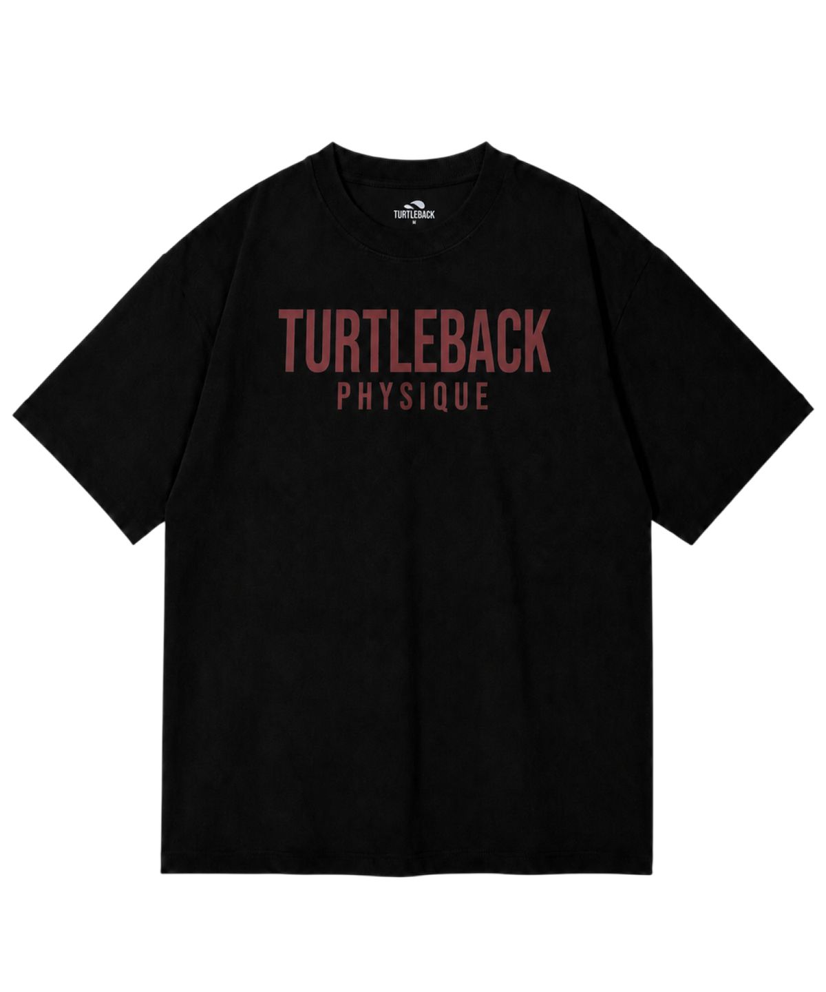 터틀백(TURTLEBACK) 피지크 레터링 하드스티치 오버핏 반팔티