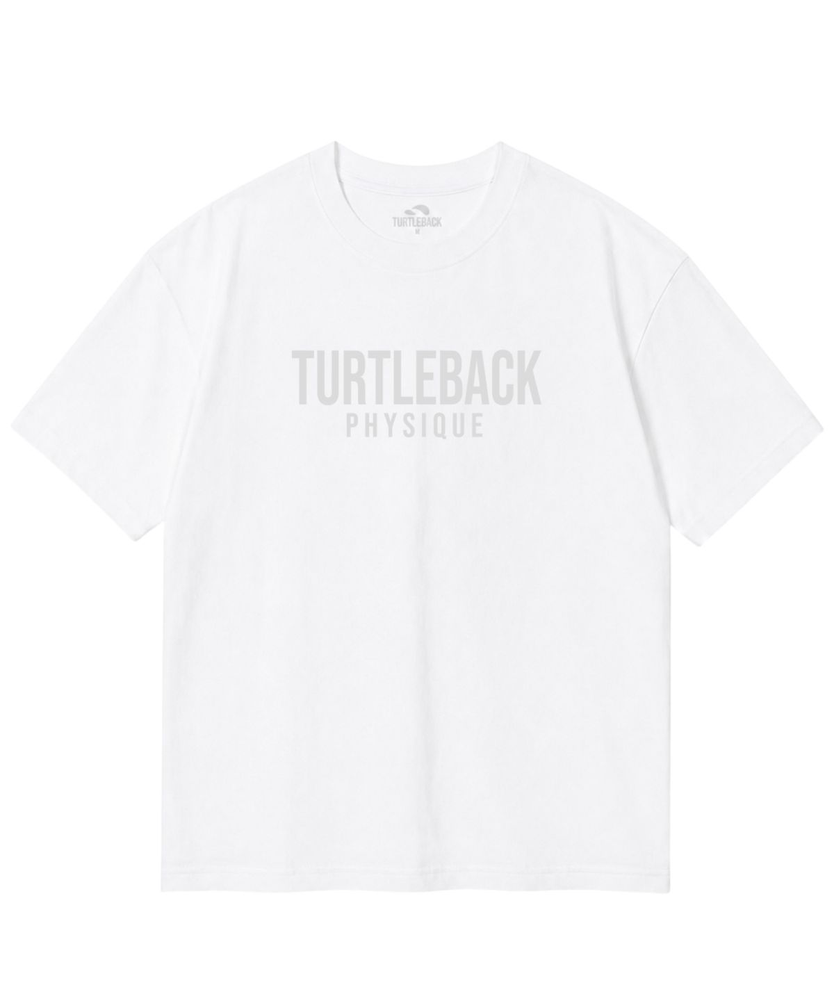 터틀백(TURTLEBACK) 피지크 레터링 하드스티치 오버핏 반팔티