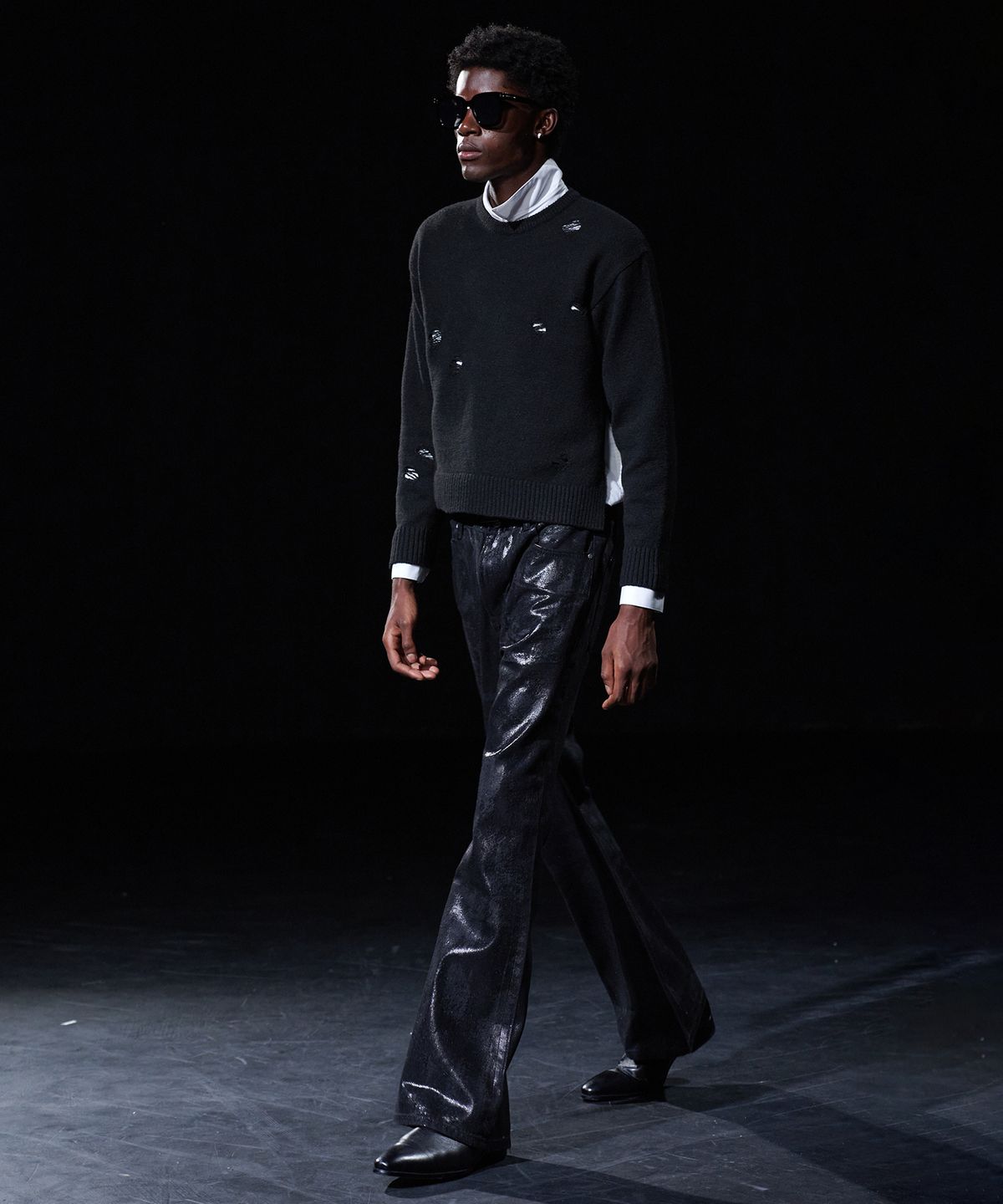 테이크이지(TAKEASY) [DMD] PORTA Flare Denim - Waxed Black