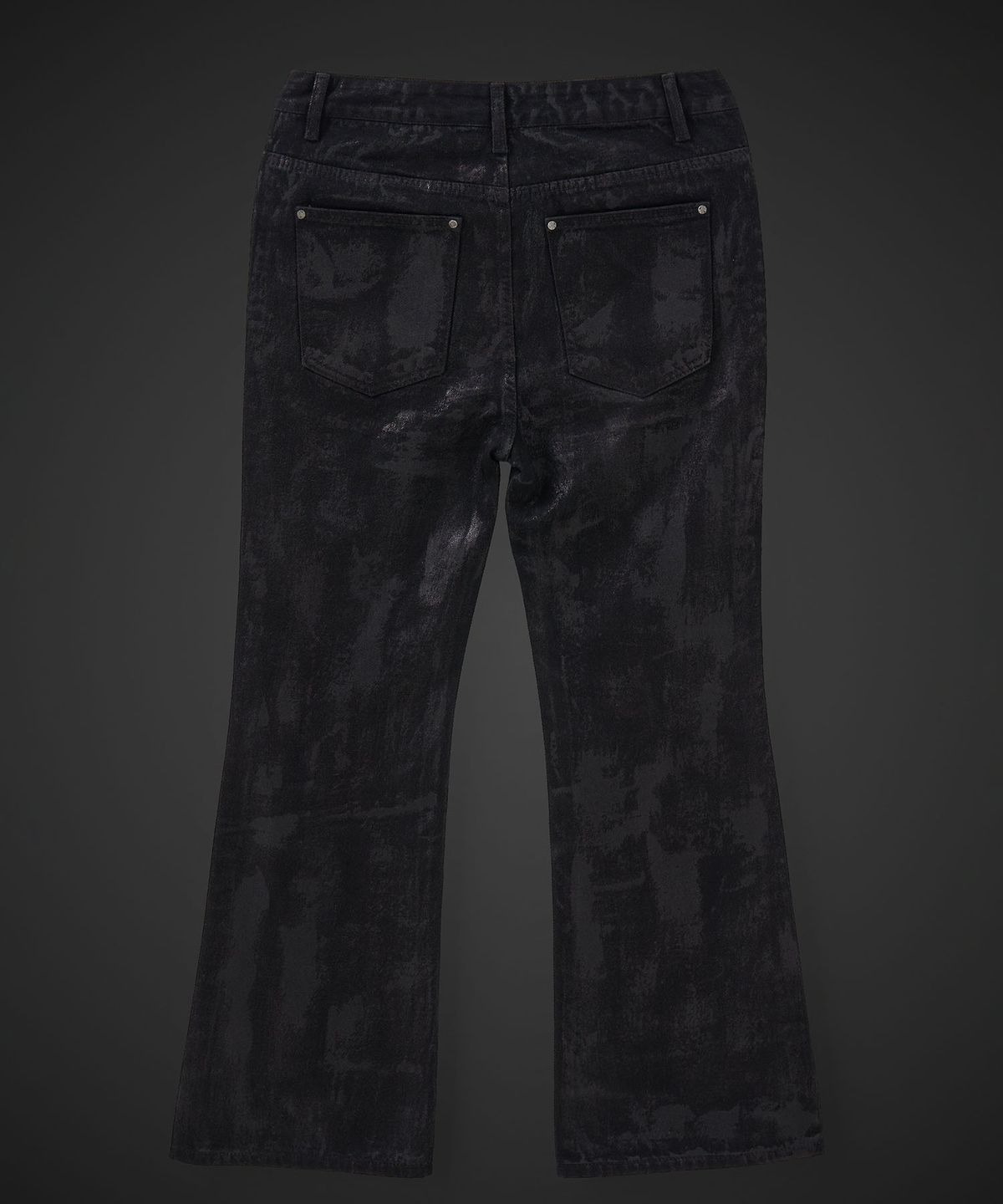 테이크이지(TAKEASY) [DMD] PORTA Flare Denim - Waxed Black
