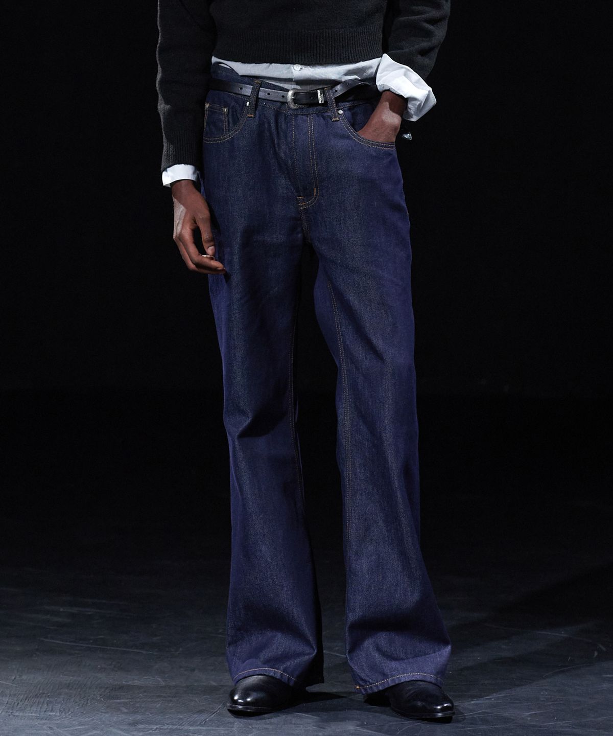 테이크이지(TAKEASY) [DMD] PORTA Flare Denim - Indigo