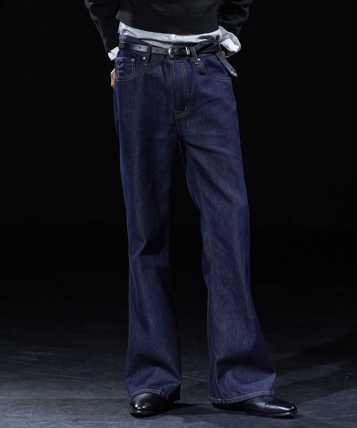 테이크이지(TAKEASY) [DMD] PORTA Flare Denim - Indigo