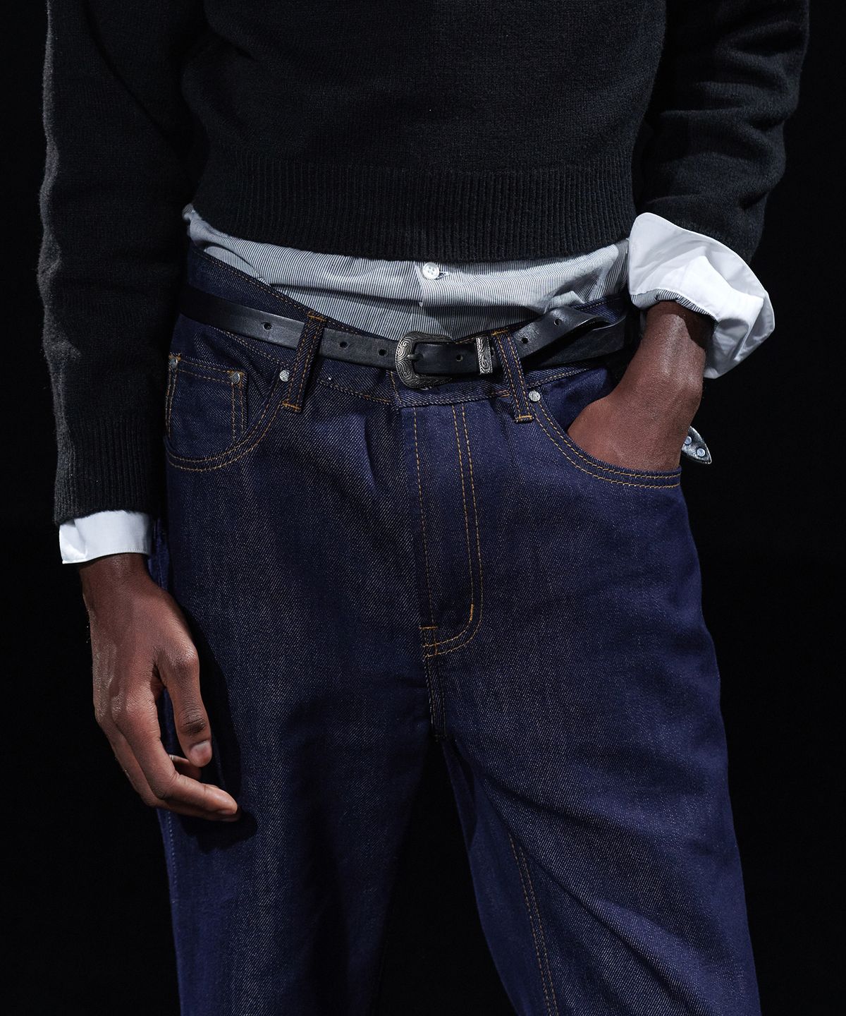 테이크이지(TAKEASY) [DMD] PORTA Flare Denim - Indigo