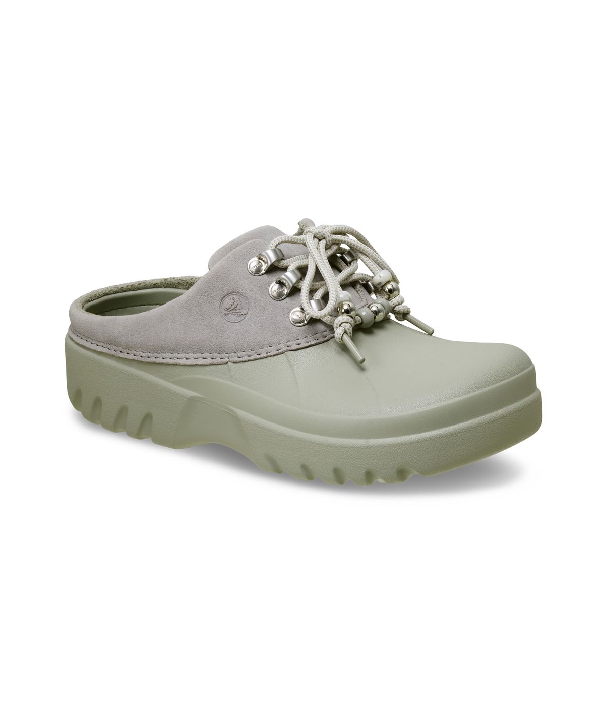 크록스(CROCS) 악셀 스웨이드 뮬 - 엘리펀트 / 214137-1LM