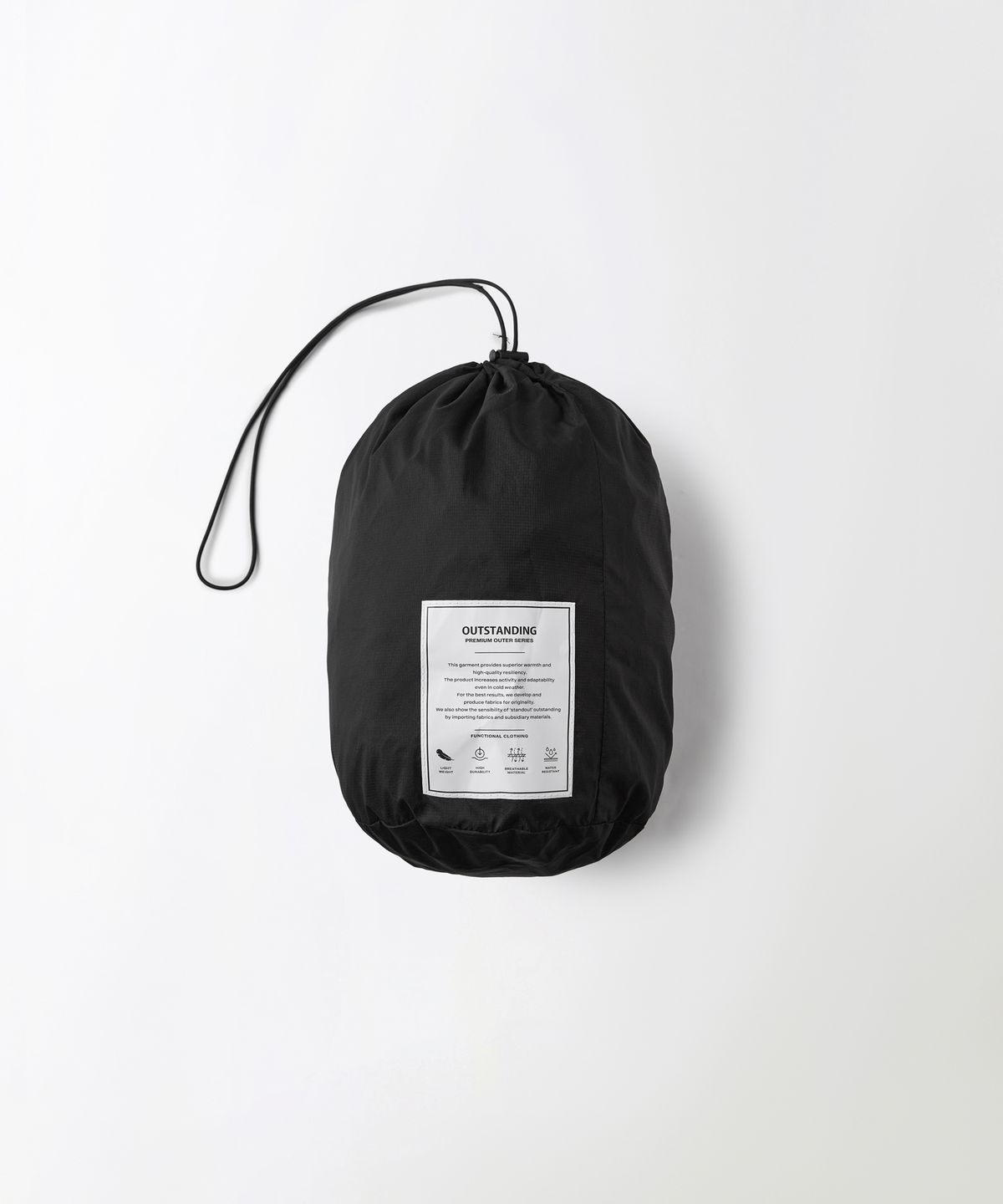아웃스탠딩(OUTSTANDING) PCU FEATHERED DOWN JACKET_BLACK