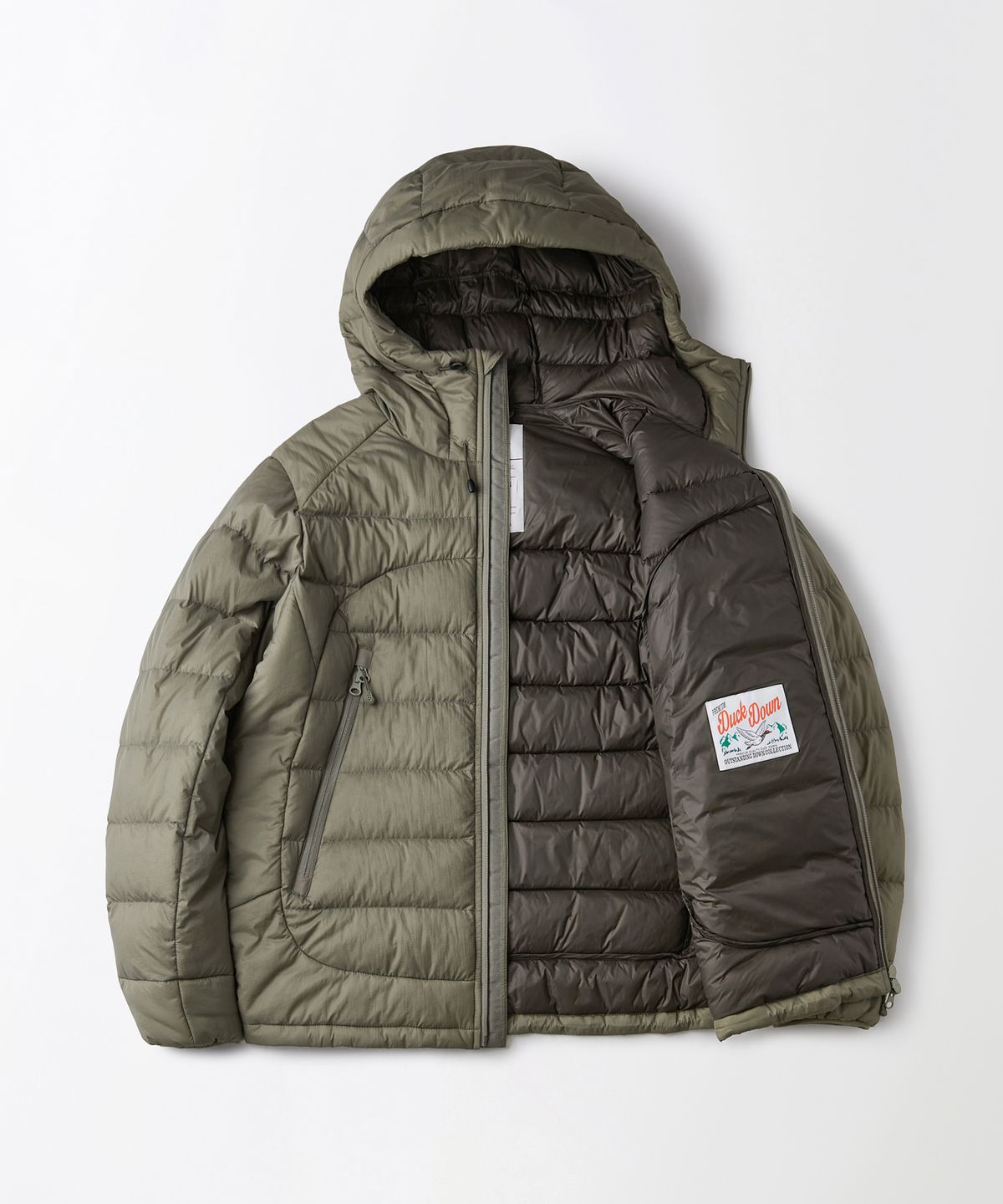 아웃스탠딩(OUTSTANDING) PCU FEATHERED DOWN JACKET_D.BEIGE