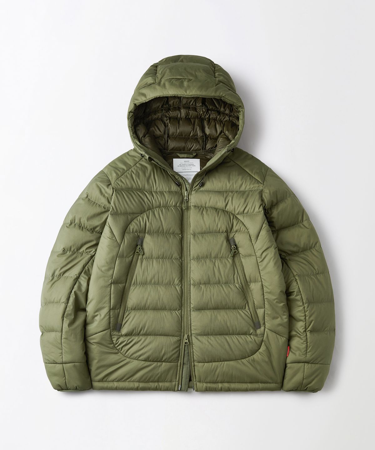 아웃스탠딩(OUTSTANDING) PCU FEATHERED DOWN JACKET_OLIVE