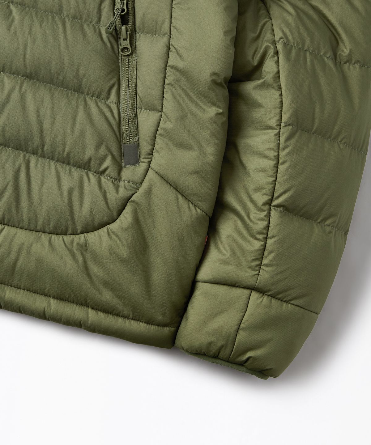 아웃스탠딩(OUTSTANDING) PCU FEATHERED DOWN JACKET_OLIVE