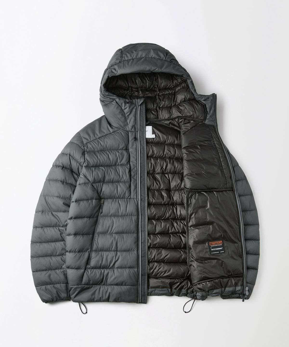 아웃스탠딩(OUTSTANDING) THERMORE CIRRUS PADDING JACKET_CHARCOAL