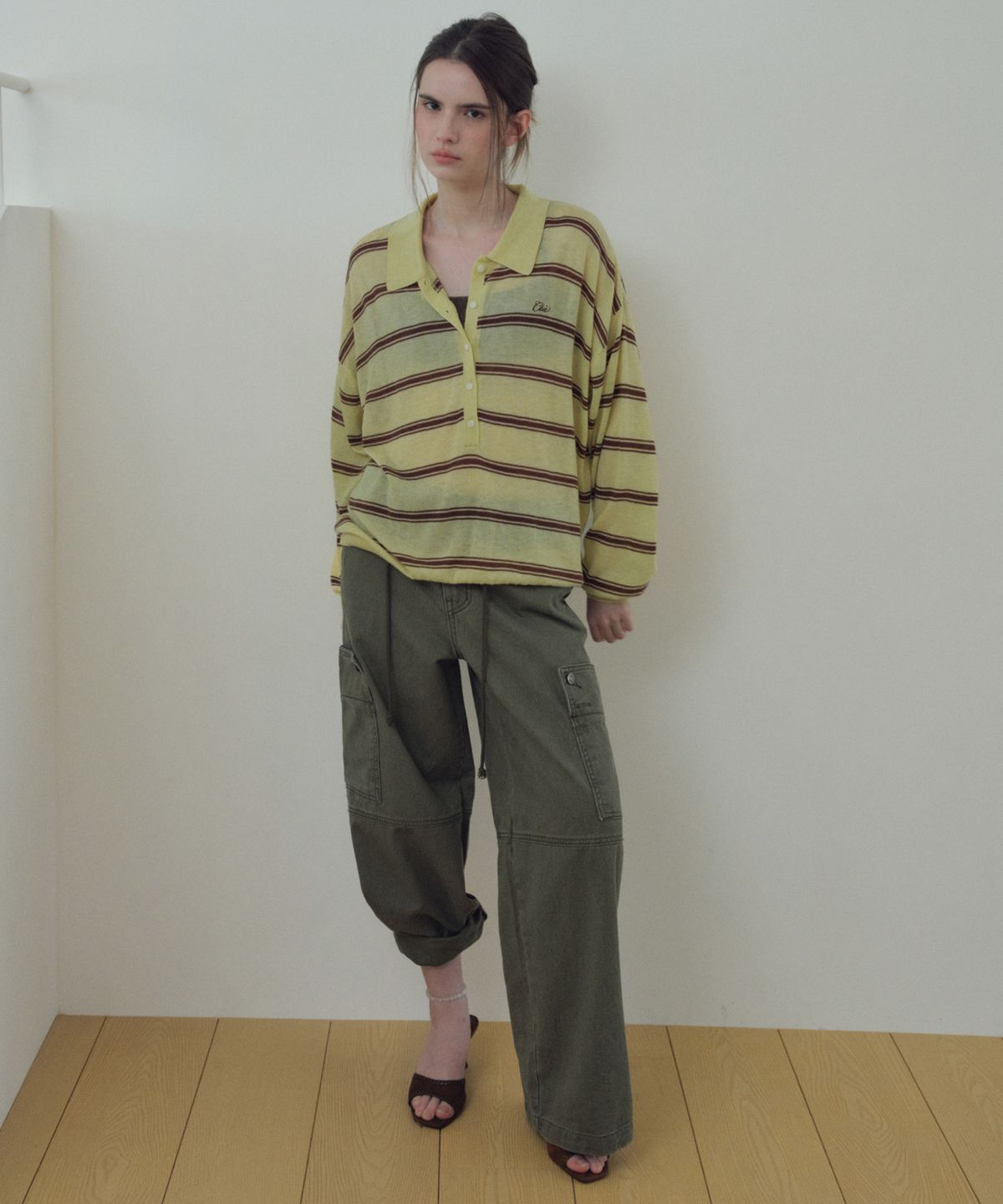 씨타(CITTA) Side Patch Pocket Cargo Pants_CTD431(Khaki)