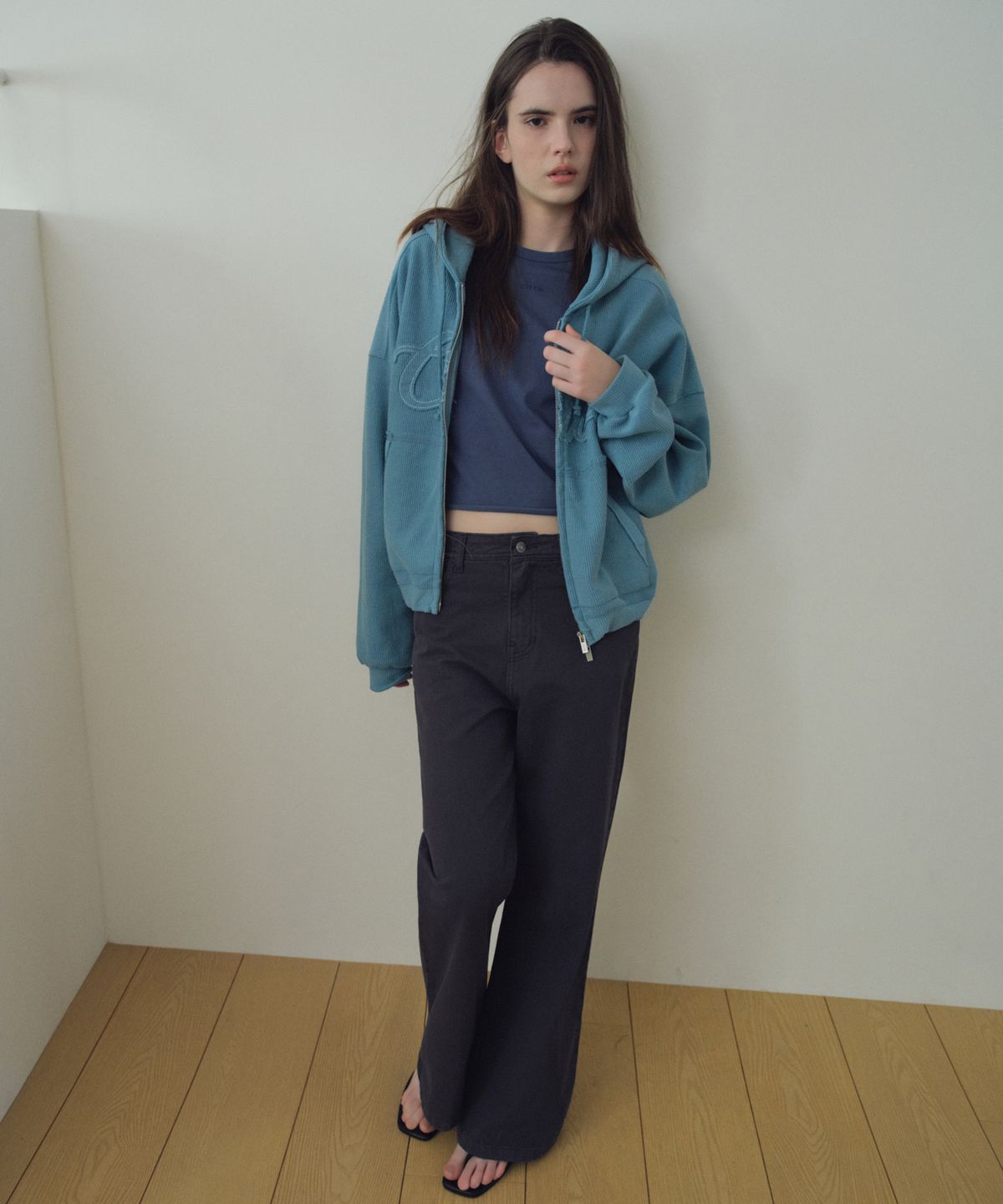 씨타(CITTA) Daily Rolling Trim Regular Tee_CTT3043(Blue)