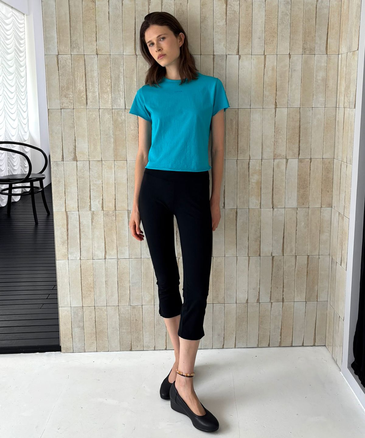 씨타(CITTA) Daily Rolling Trim Regular Tee_CTT3043(Teal Blue)