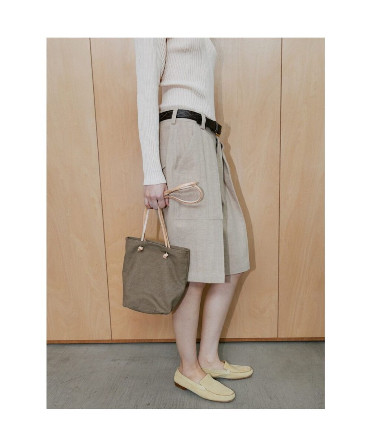 디애퍼처(THE APERTURE) Fatigue Bermuda Pants  Beige (TA6425A03A)