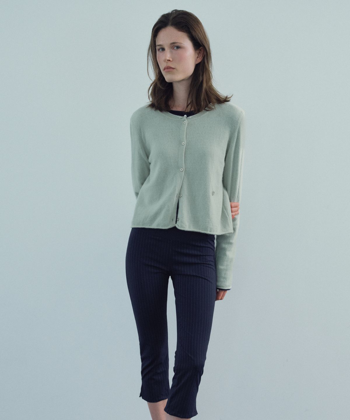 씨타(CITTA) Daily Soft Roll Wool Cardigan_CTK275(Mint)