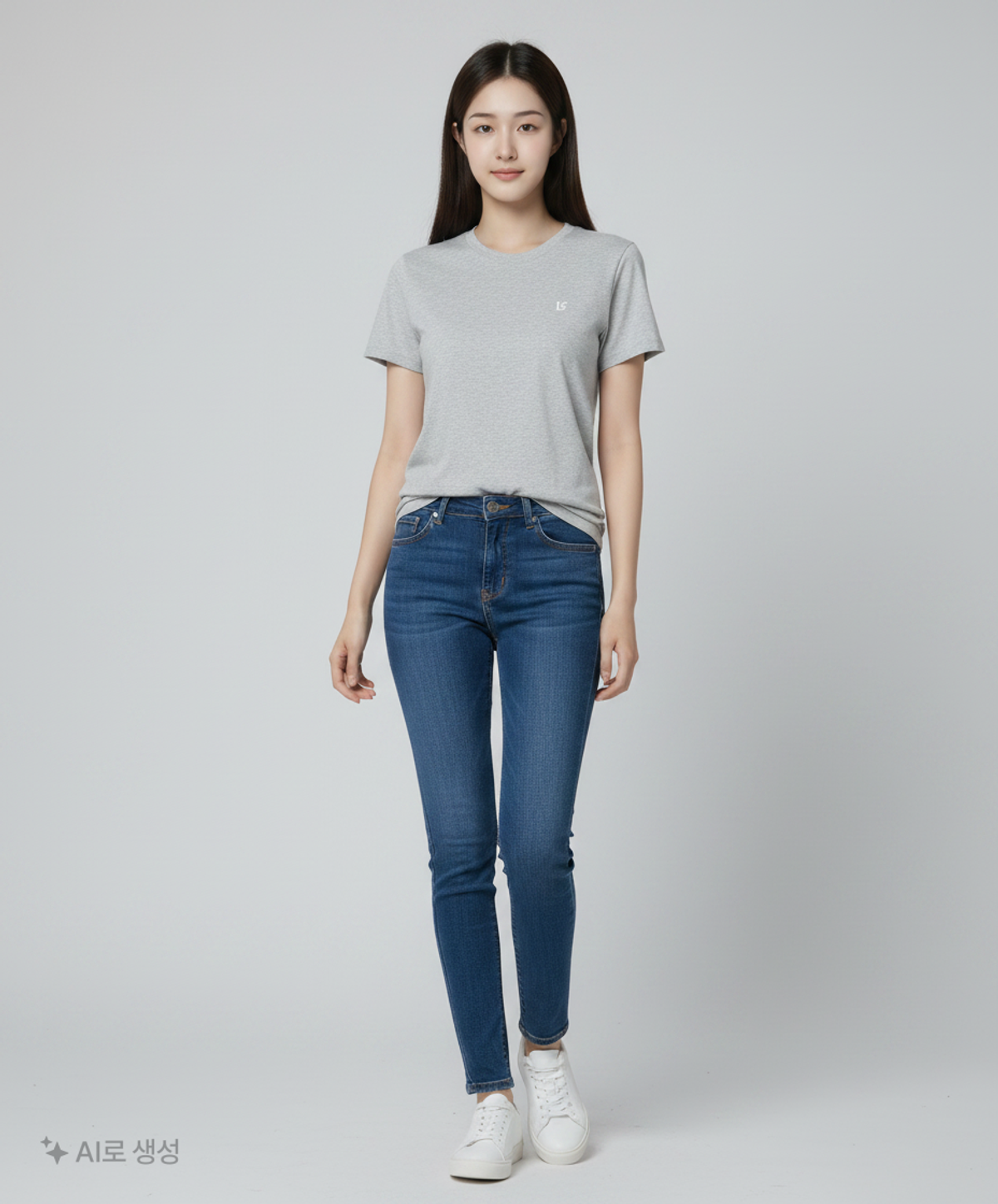 로우클래식(LOW CLASSIC) ORGANIC SILKET Lc MINI T-SHIRT_CHARCOAL_LC242_TS02CC L