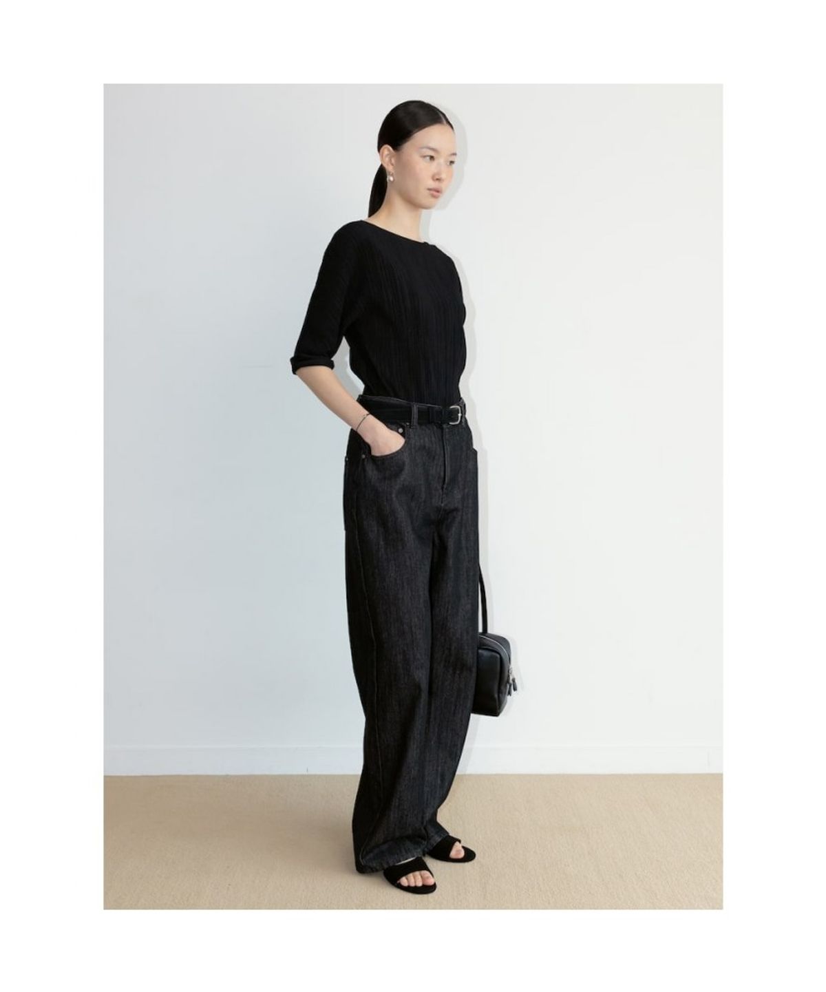 디애퍼처(THE APERTURE) Jo Denim Pants  Black (TA6421A075)