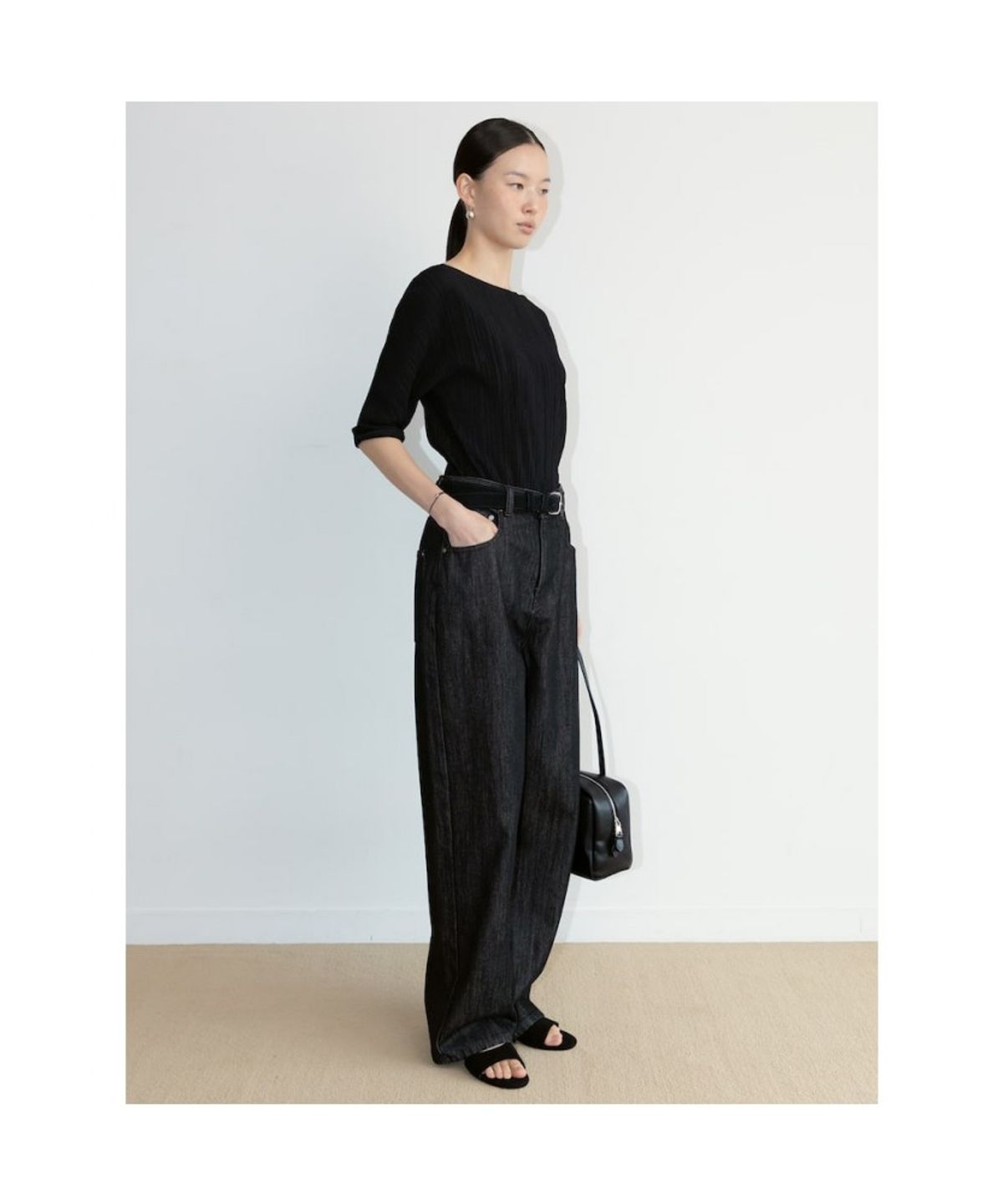 디애퍼처(THE APERTURE) Jo Denim Pants  Black (TA6421A075)