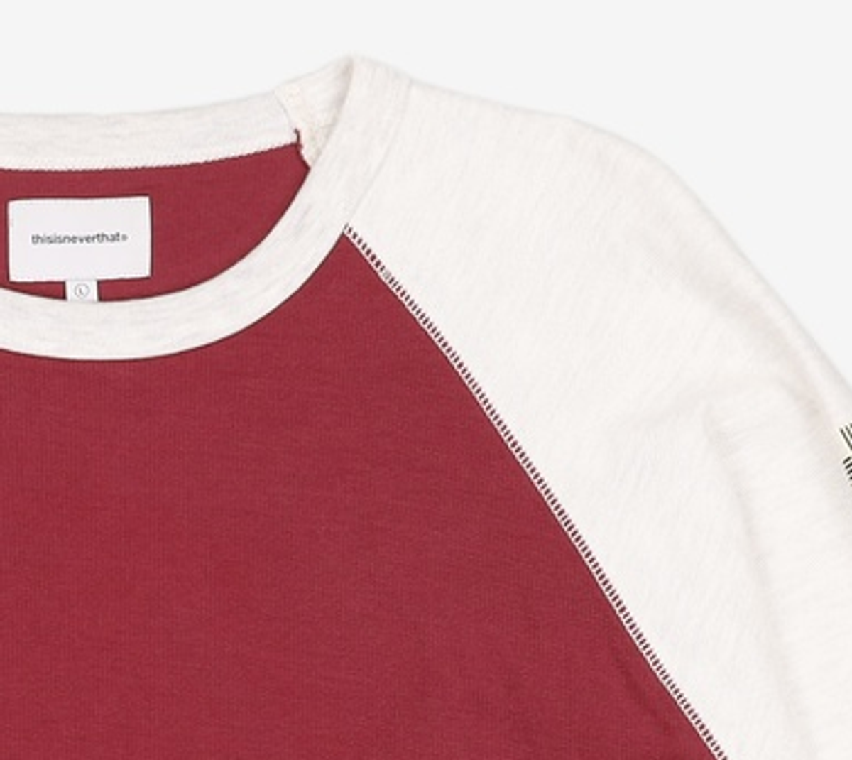 디스이즈네버댓(THISISNEVERTHAT) Inside Out Raglan Crewneck Oatmeal L