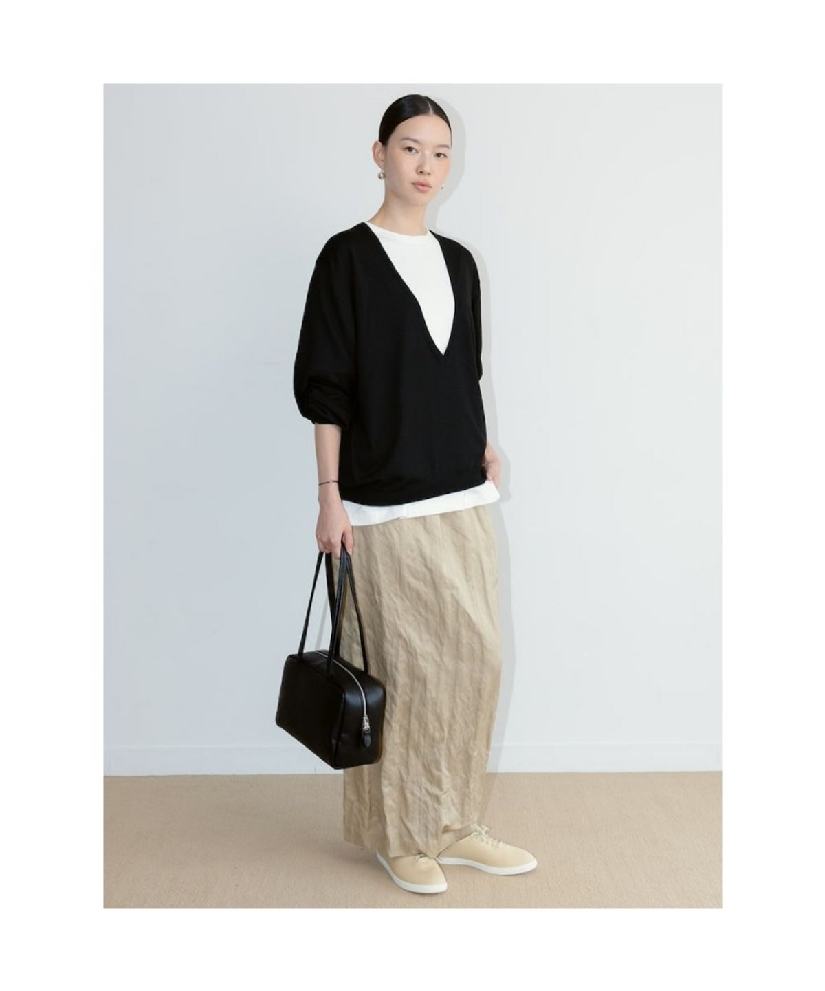 디애퍼처(THE APERTURE) Vintage Soho H Line Skirt  Beige (TA6727A05A)