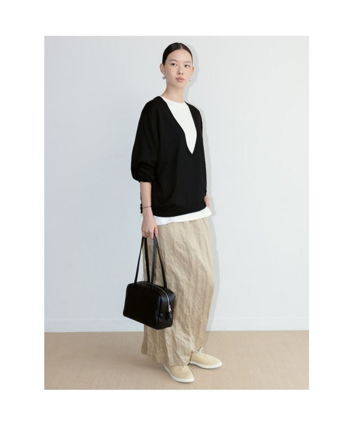 디애퍼처(THE APERTURE) Vintage Soho H Line Skirt  Beige (TA6727A05A)