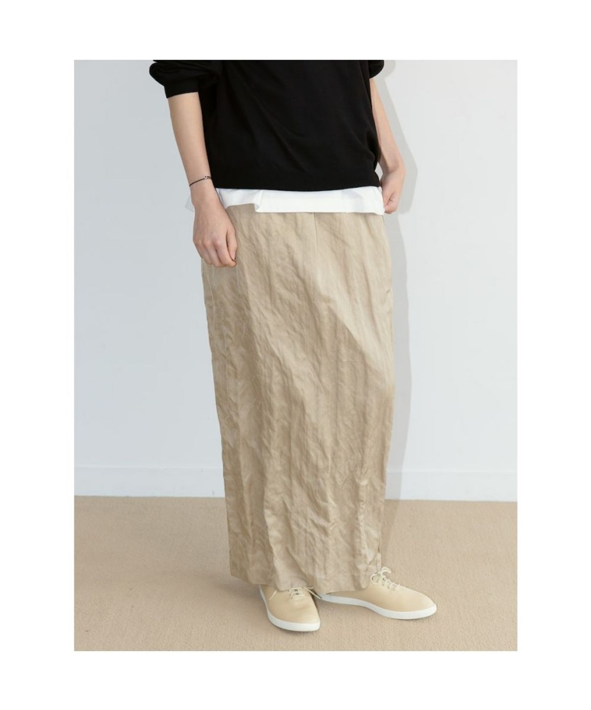 디애퍼처(THE APERTURE) Vintage Soho H Line Skirt  Beige (TA6727A05A)