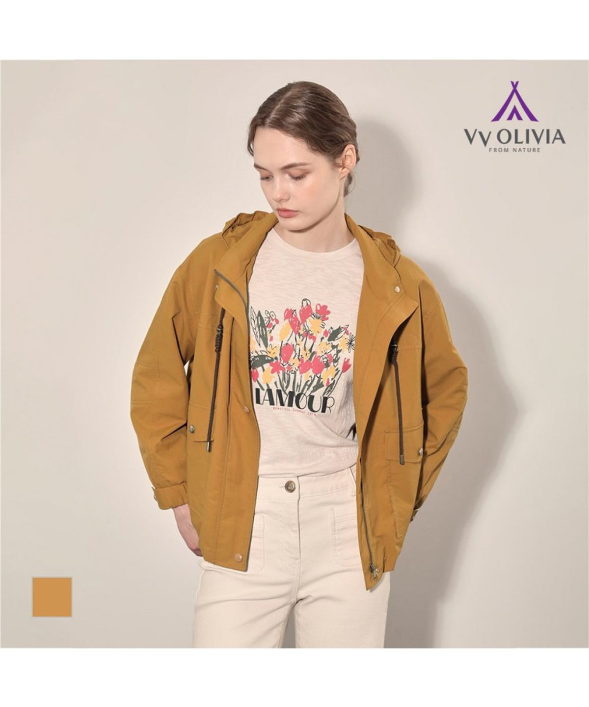 비비올리비아(VVOLIVIA) 캐주얼 후디드 점퍼_VVCCL4F8171