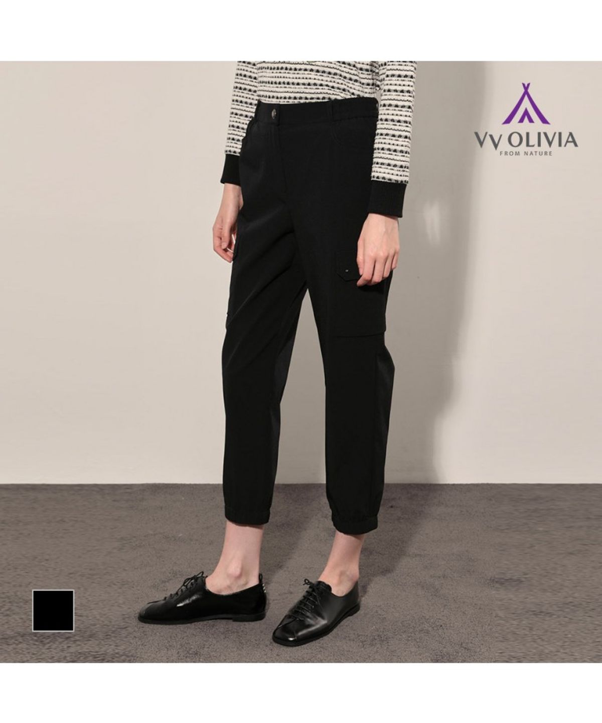 비비올리비아(VVOLIVIA) 밴딩 조거 팬츠_VVCDL4F7471