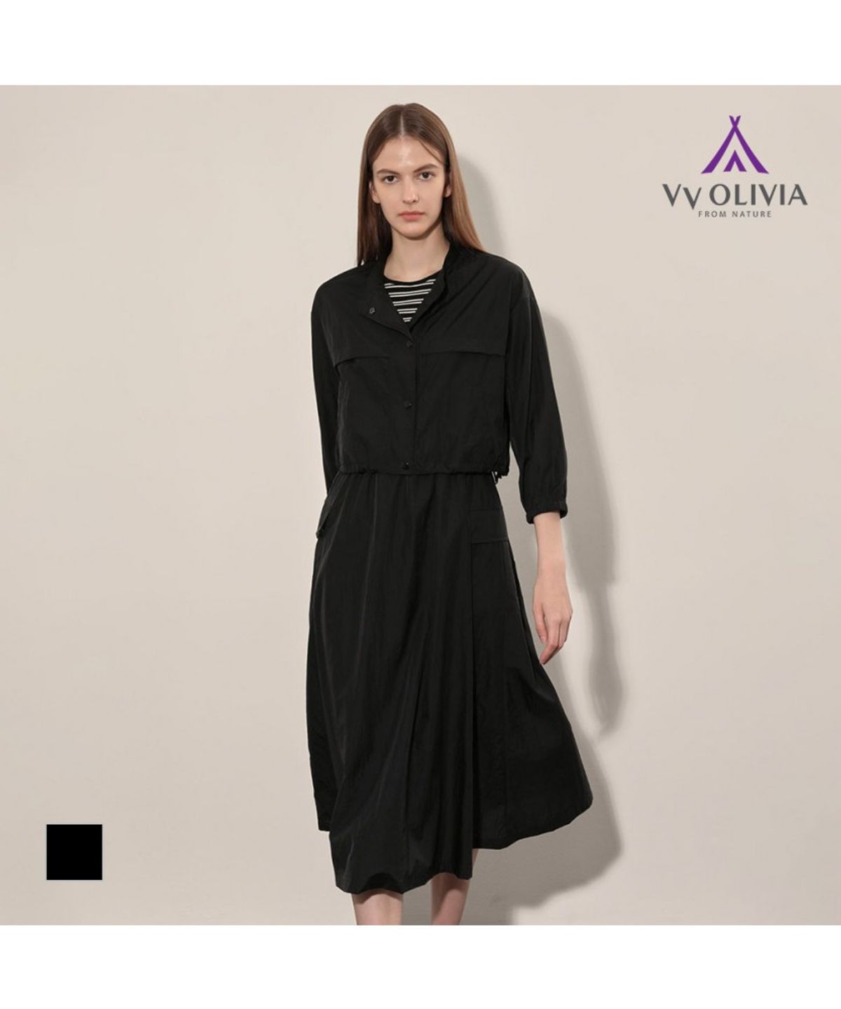 비비올리비아(VVOLIVIA) 점퍼셋업스트라이프원피스_VVBOA4F7161