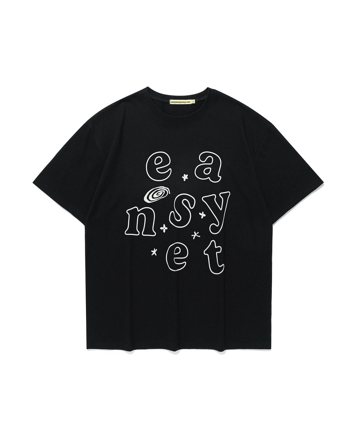이지이지이지(EASYEASYEASY) Here and There Logo Tee Black