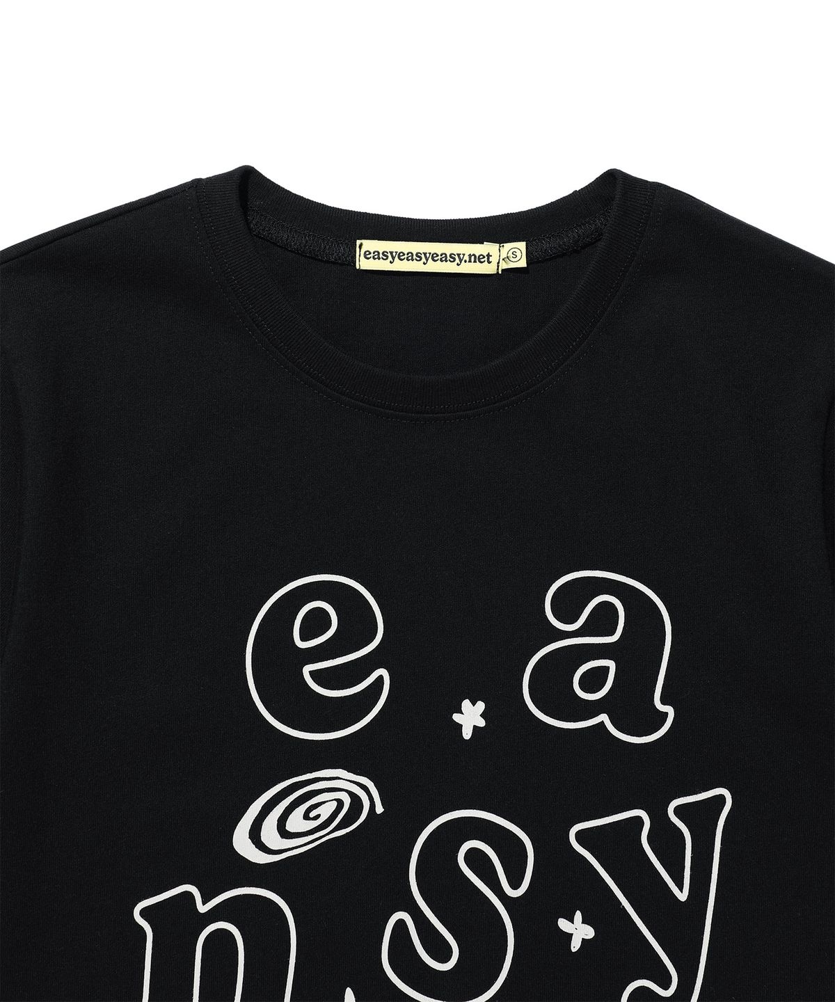 이지이지이지(EASYEASYEASY) Here and There Logo Tee Black