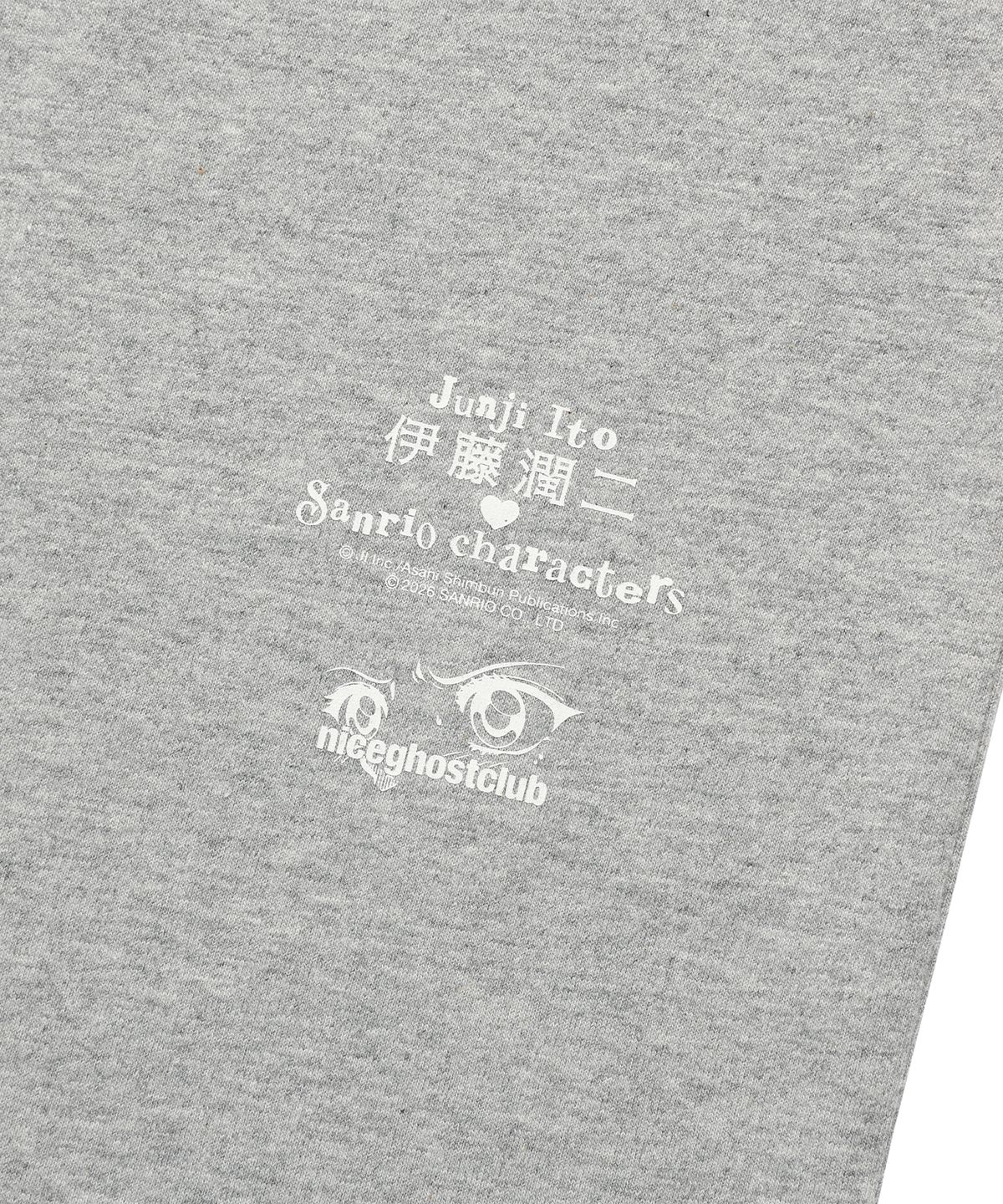 나이스고스트클럽(NICEGHOSTCLUB) JUNJI ITO SANRIO CHARACTERS BIG BIG TEE_GREY(NG2GMUT544G)