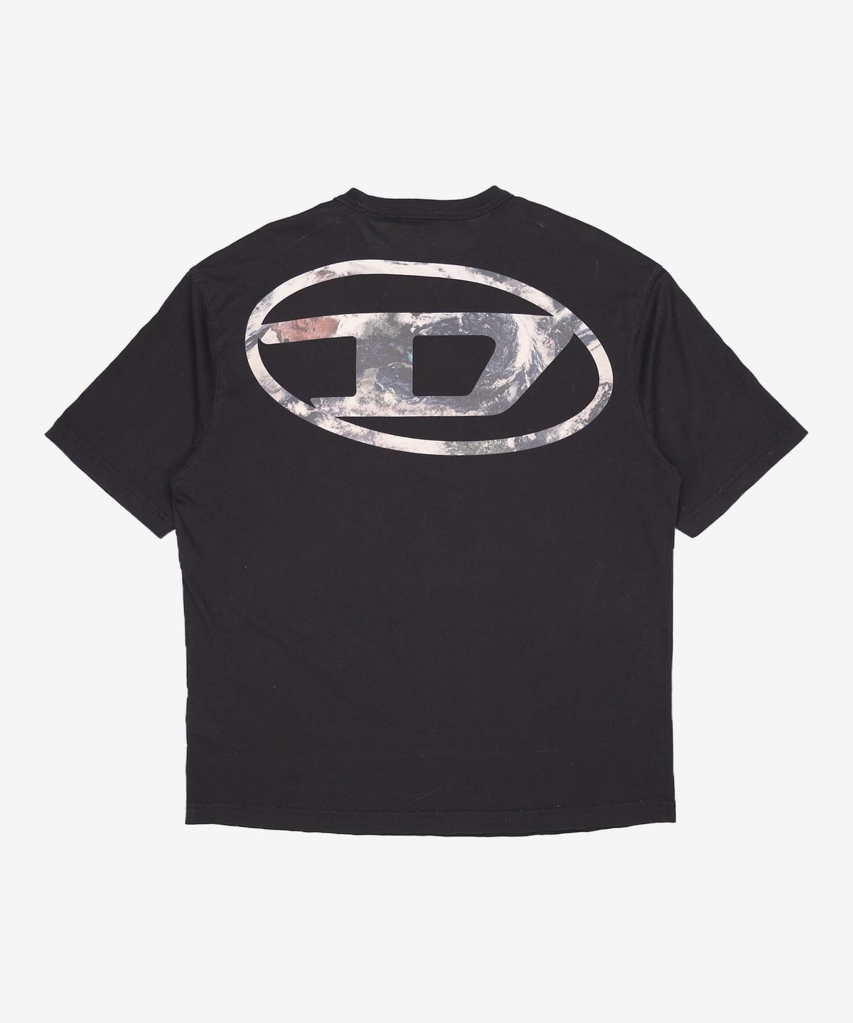 디젤(DIESEL) 남성 T 워시 반팔 티셔츠 - 블랙 / A110790CATM900 XL