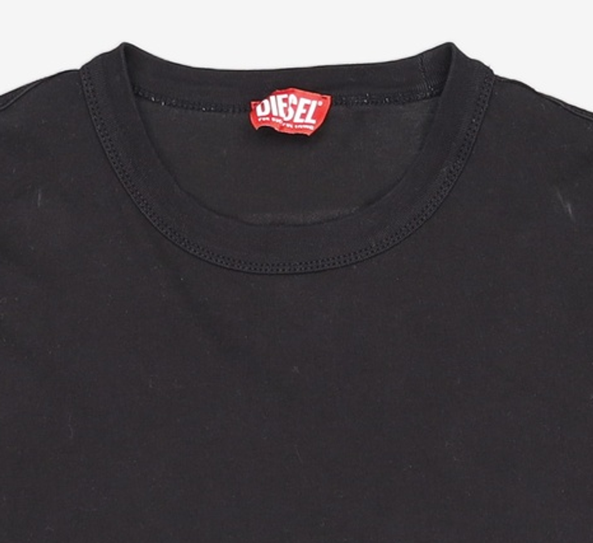 디젤(DIESEL) 남성 T 워시 반팔 티셔츠 - 블랙 / A110790CATM900 XL