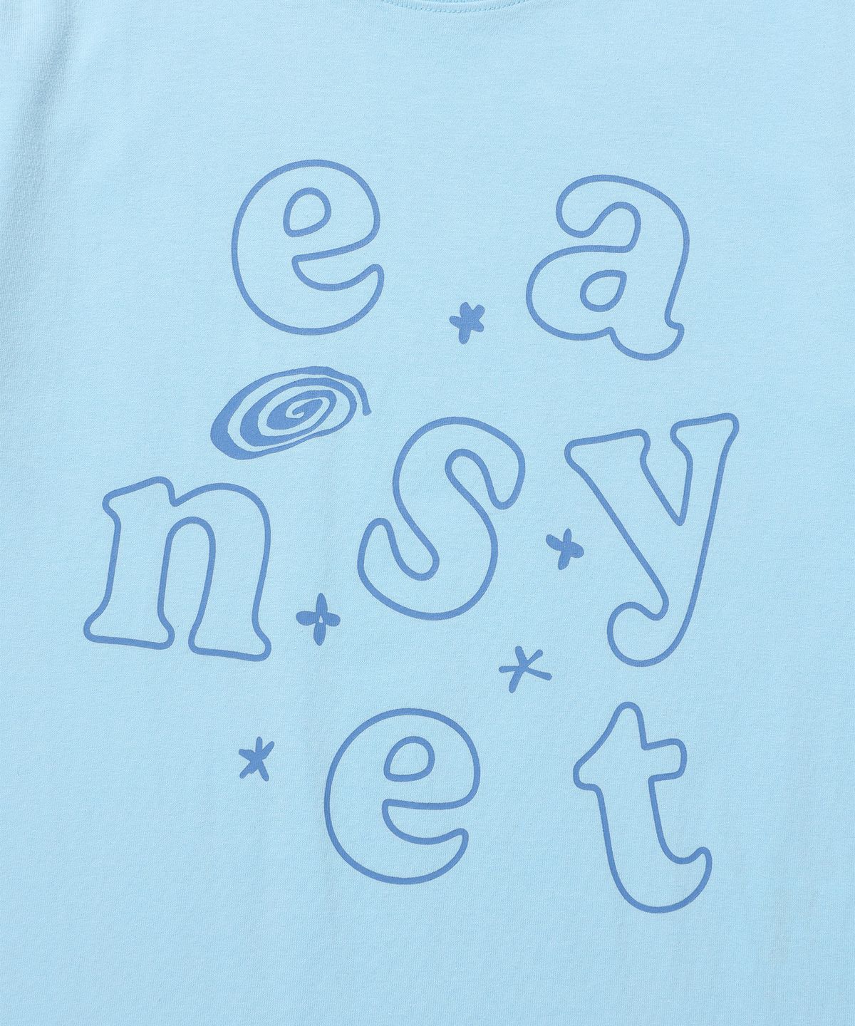 이지이지이지(EASYEASYEASY) Here and There Logo Tee Blue